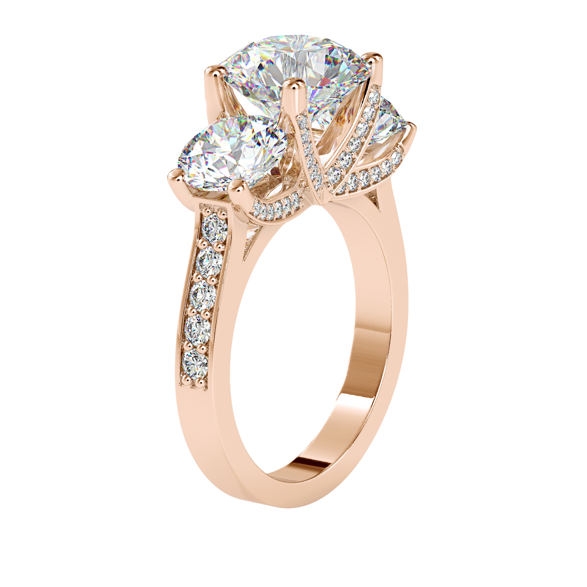 Brilliant Trilogy Ring in Dubai | Exquisite Designs by EVA GEMS