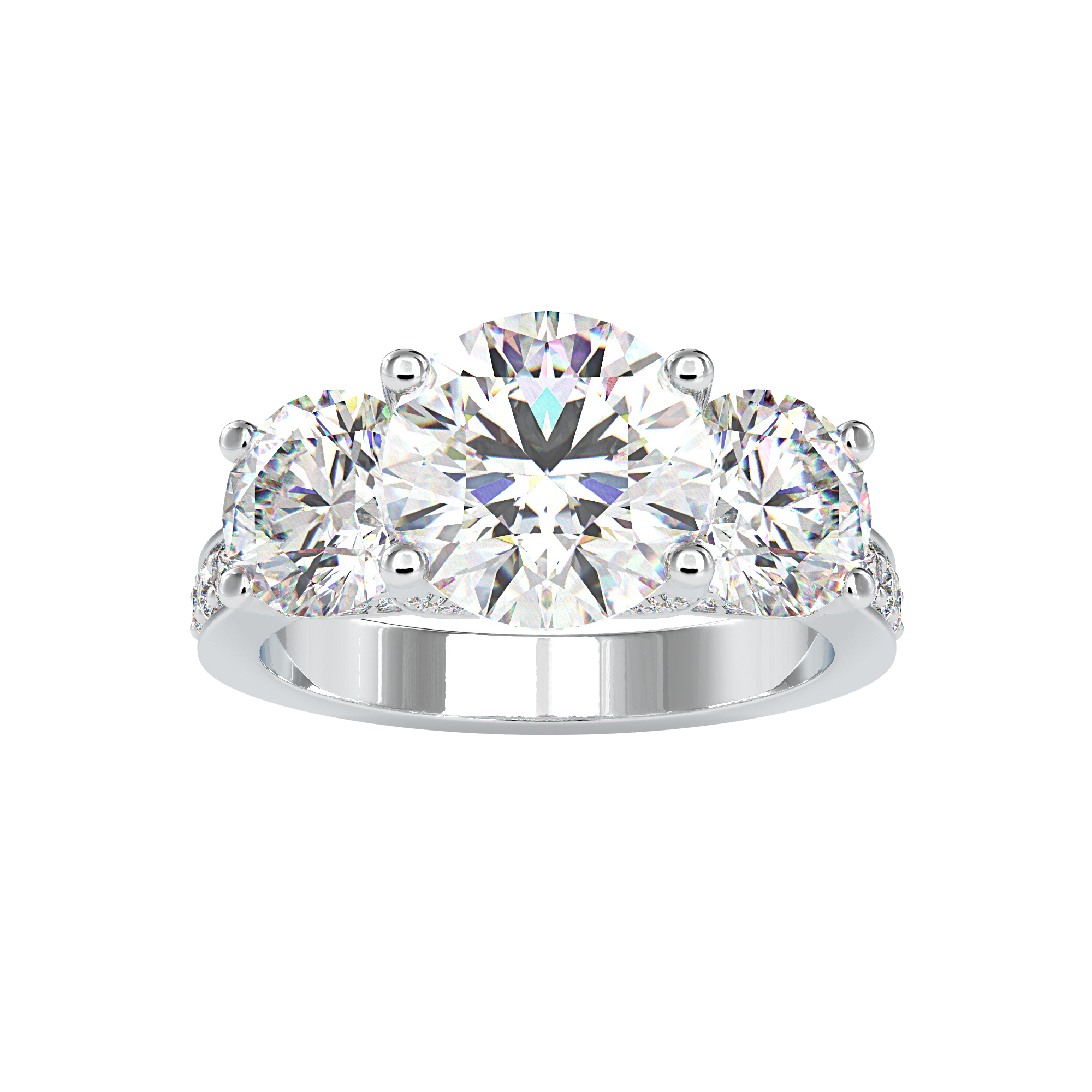 Brilliant Trilogy Ring in Dubai | Exquisite Designs by EVA GEMS