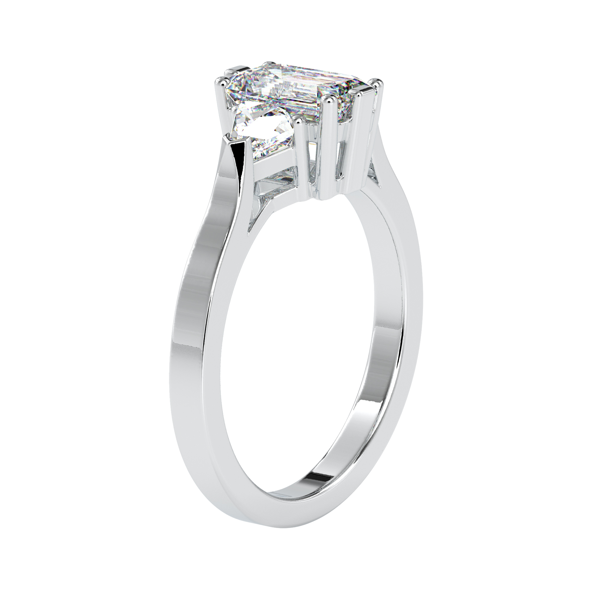 Buy a beautiful emerald trilogy ring for women – timeless design and vibrant elegance
