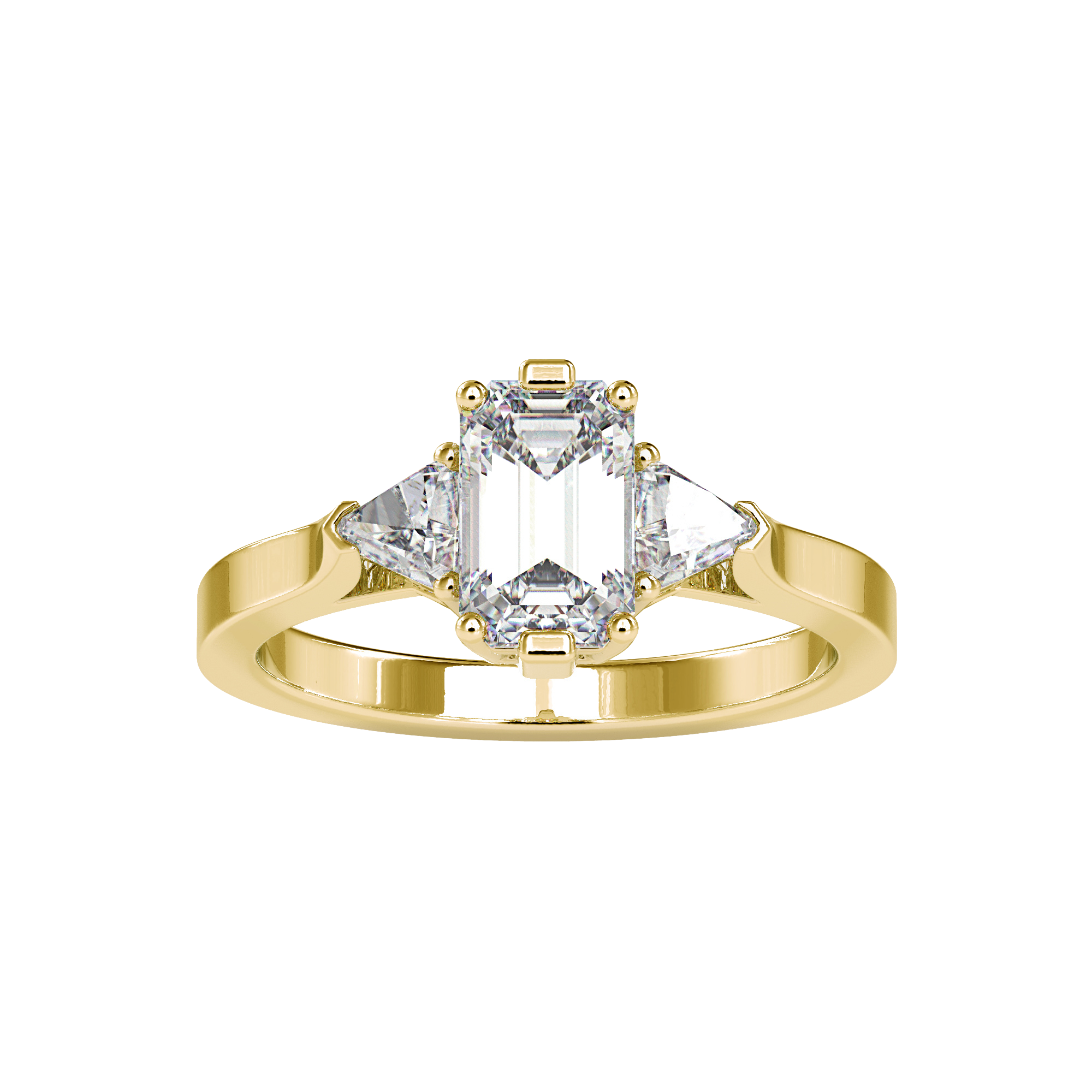 Buy emerald trilogy ring for women – luxury jewelry designed by EVA GEMS
