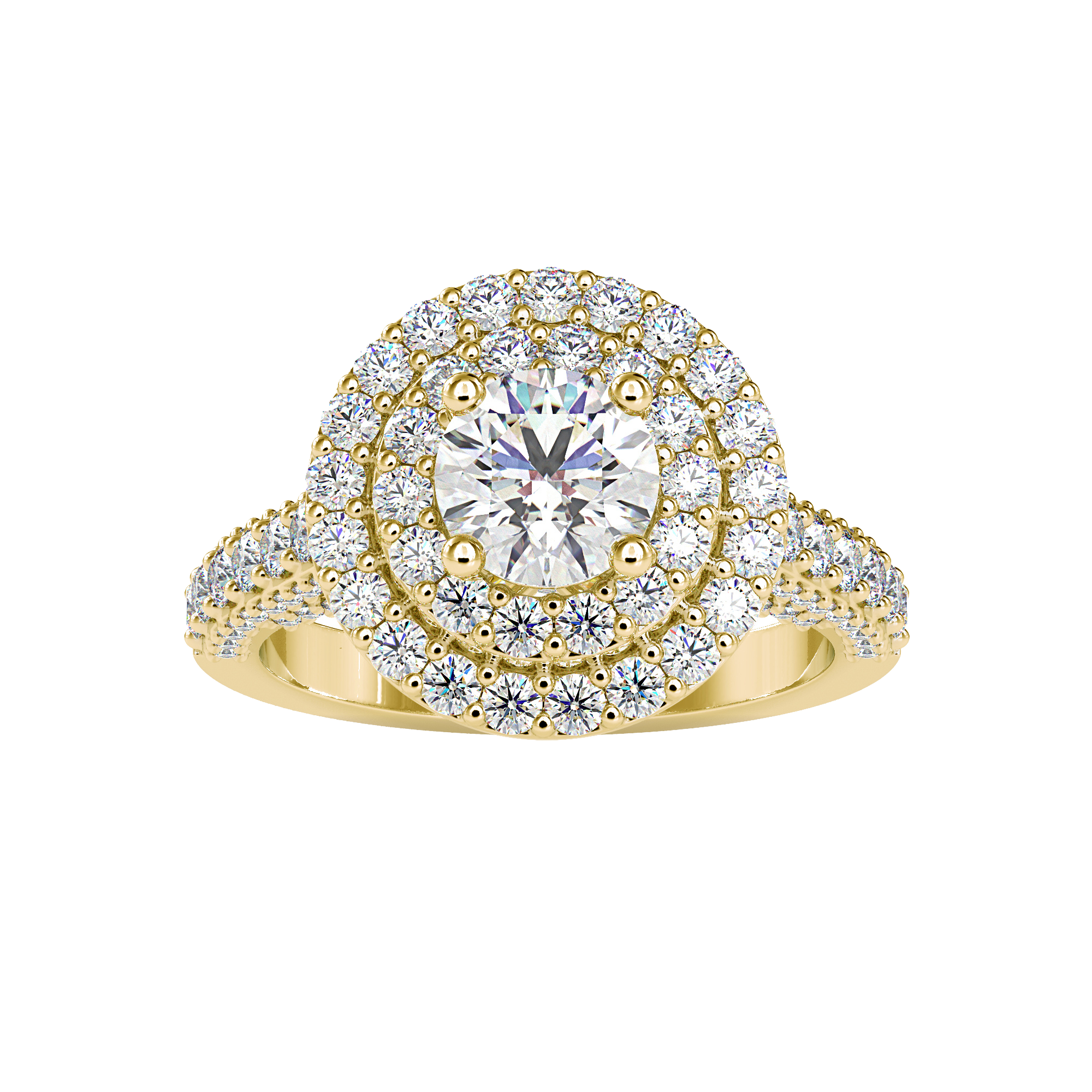 اشتري خاتم الماس ذو الهالة المزدوجة للنساء