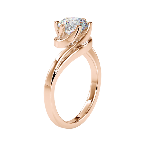 Buy Elegant 6 Prong Twisted Solitaire Ring For Women