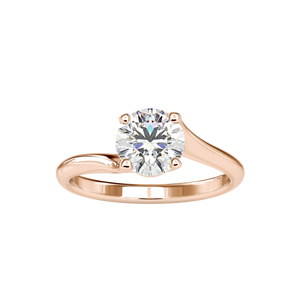 Buy Feminine 4 Prong Twisted Solitaire Ring For Women