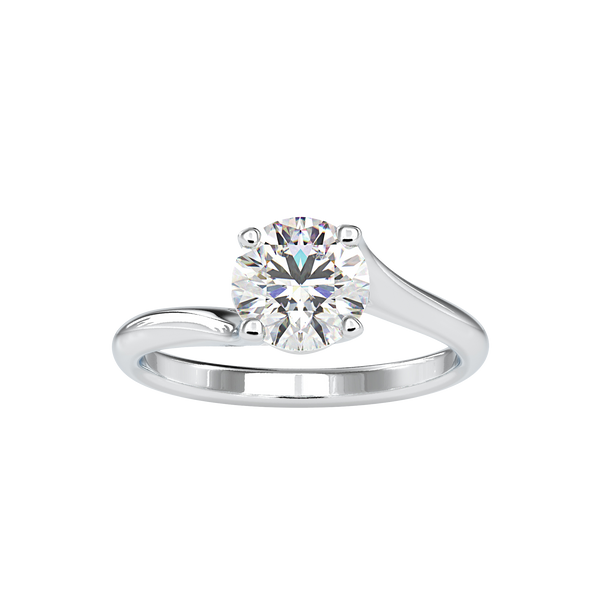 Buy Feminine 4 Prong Twisted Solitaire Ring For Women
