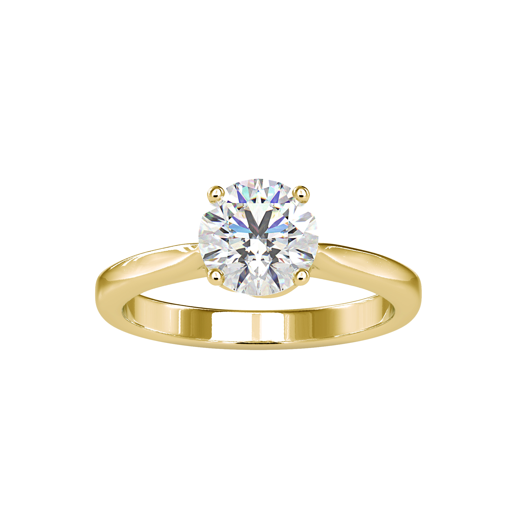 خاتم ألماس سوليتير ملتوي بأربعة رؤوس - مجوهرات فاخرة مصممة حسب الطلب من إيفا جيمس دبي 