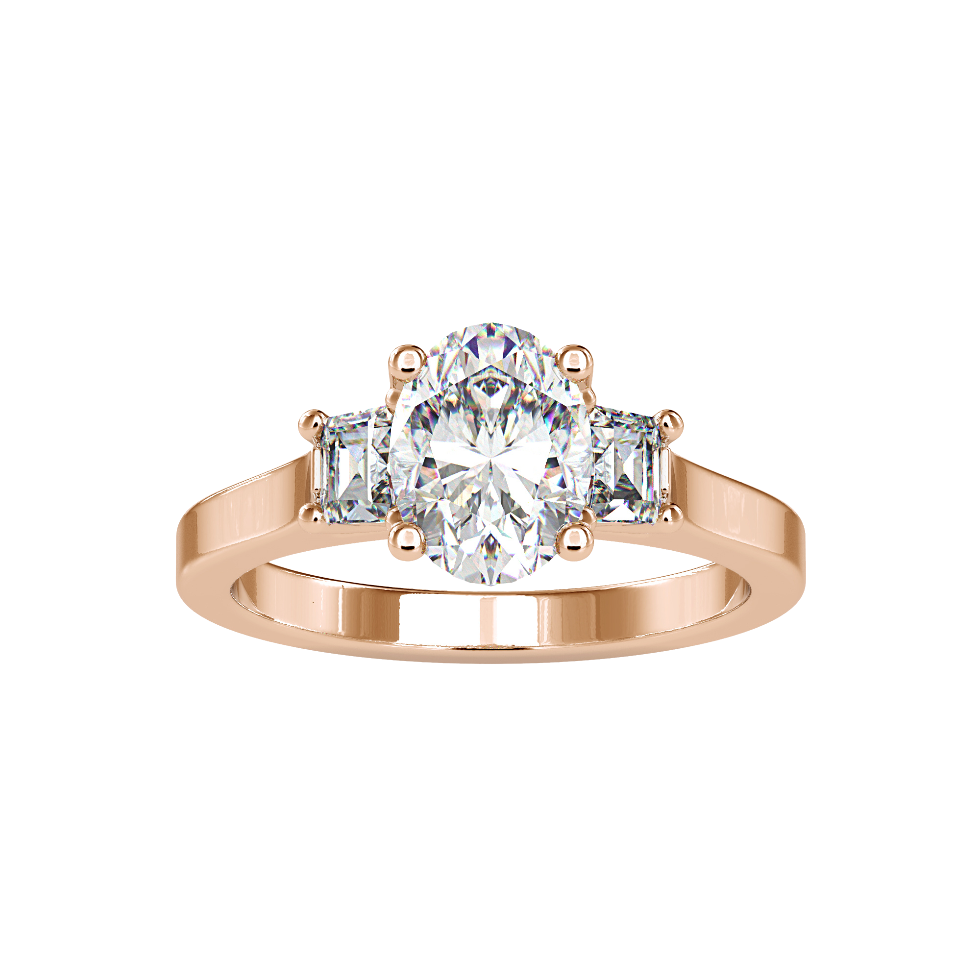 Oval Trilogy Ring For Women