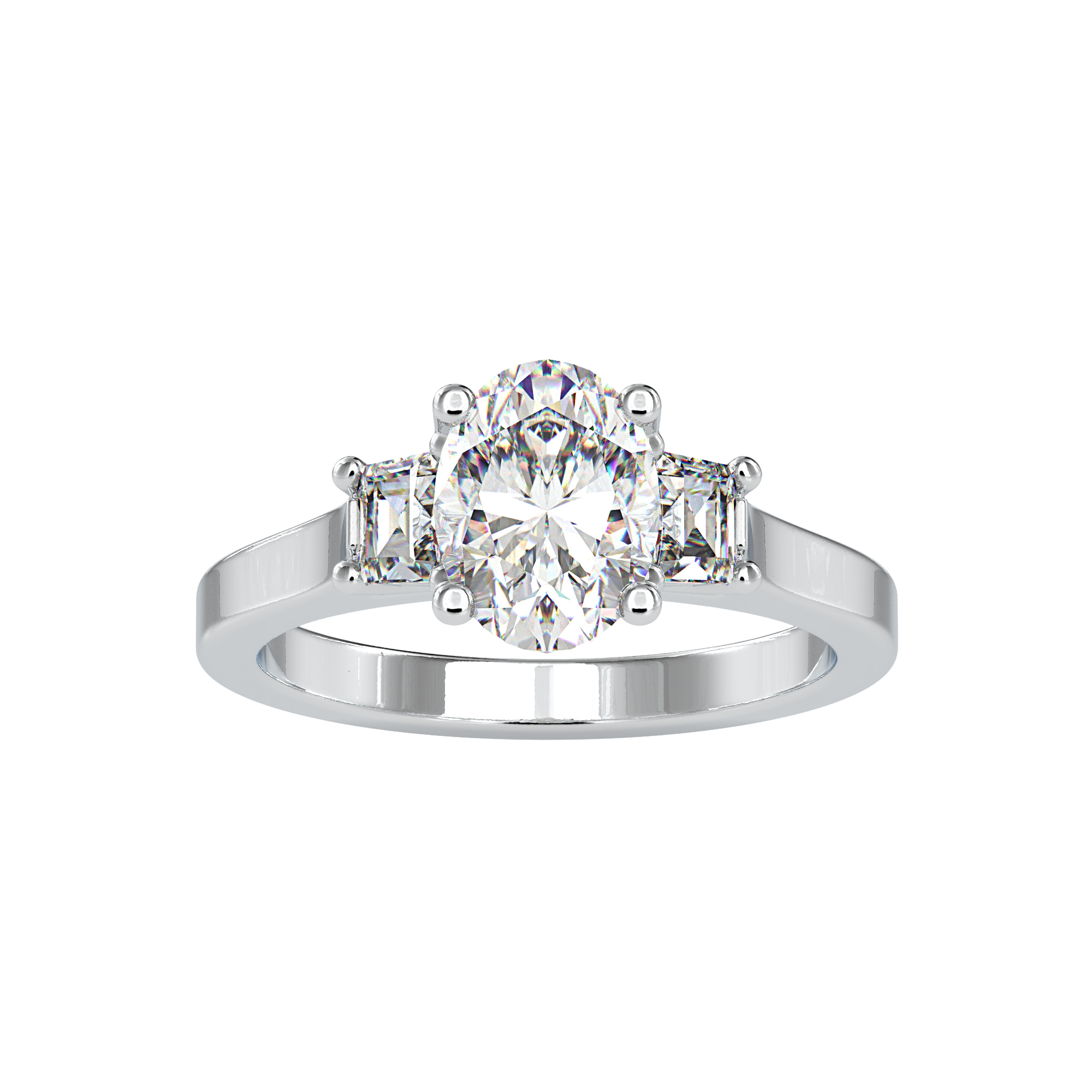 Oval Trilogy Ring For Women