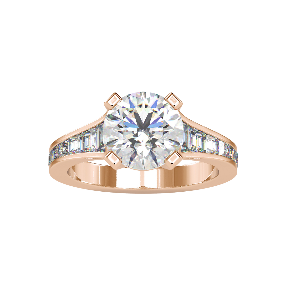 Round Gradual Engagement Ring – Eva Gems