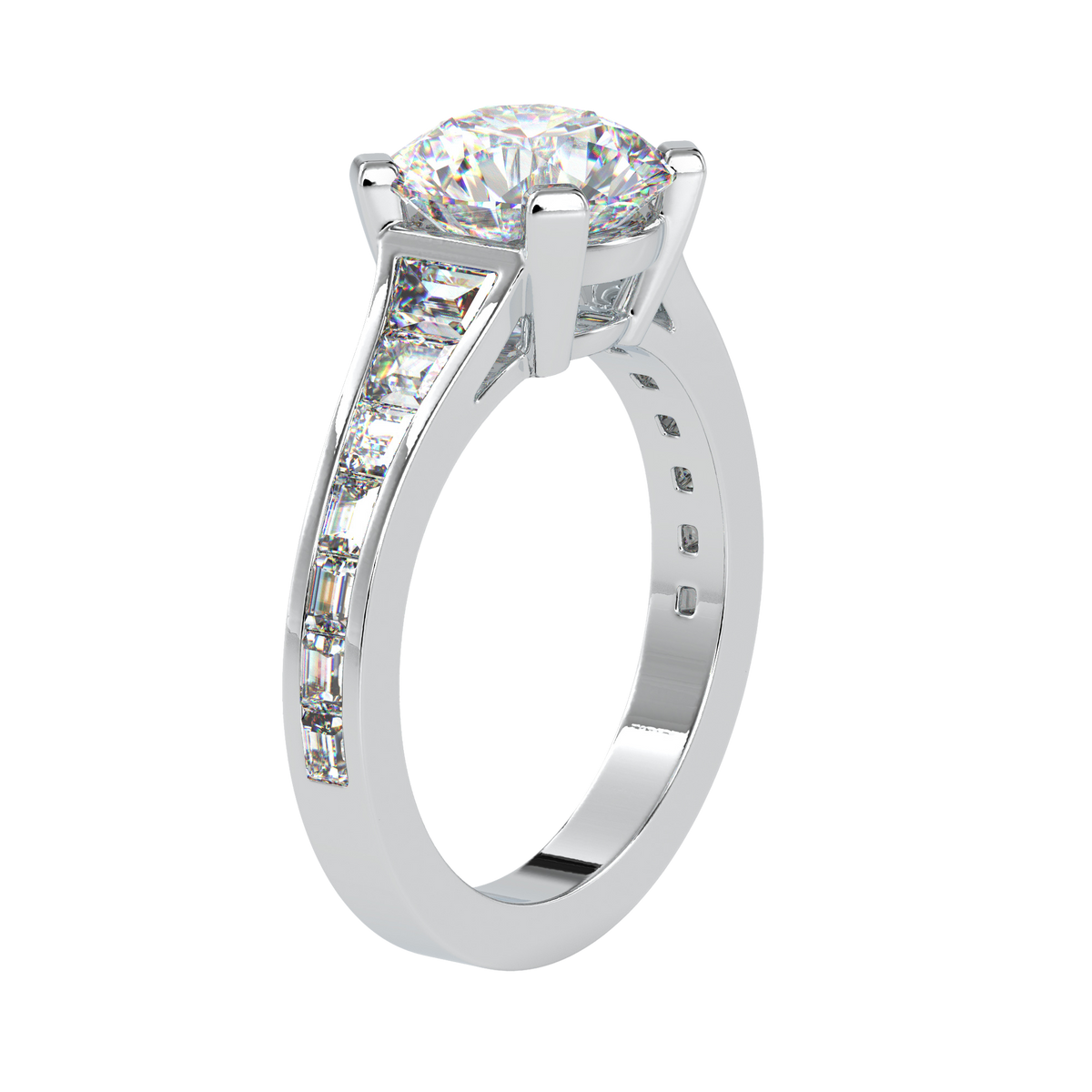 Round Gradual Engagement Ring – Eva Gems