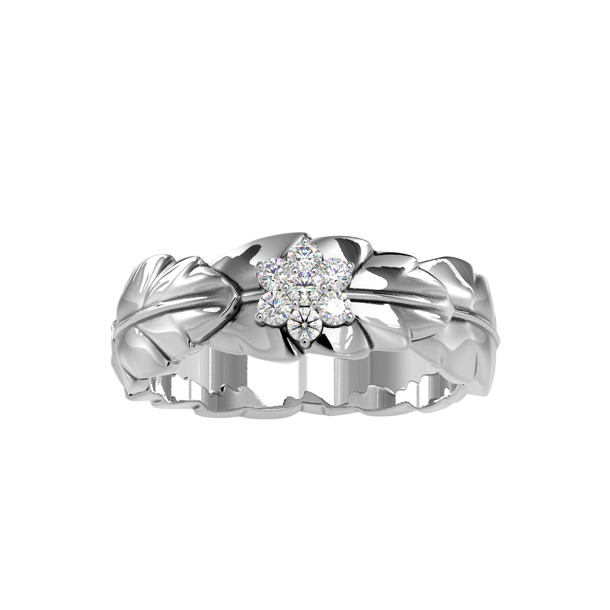 Купить обручальное кольцо с цветочной тиарой для женщин