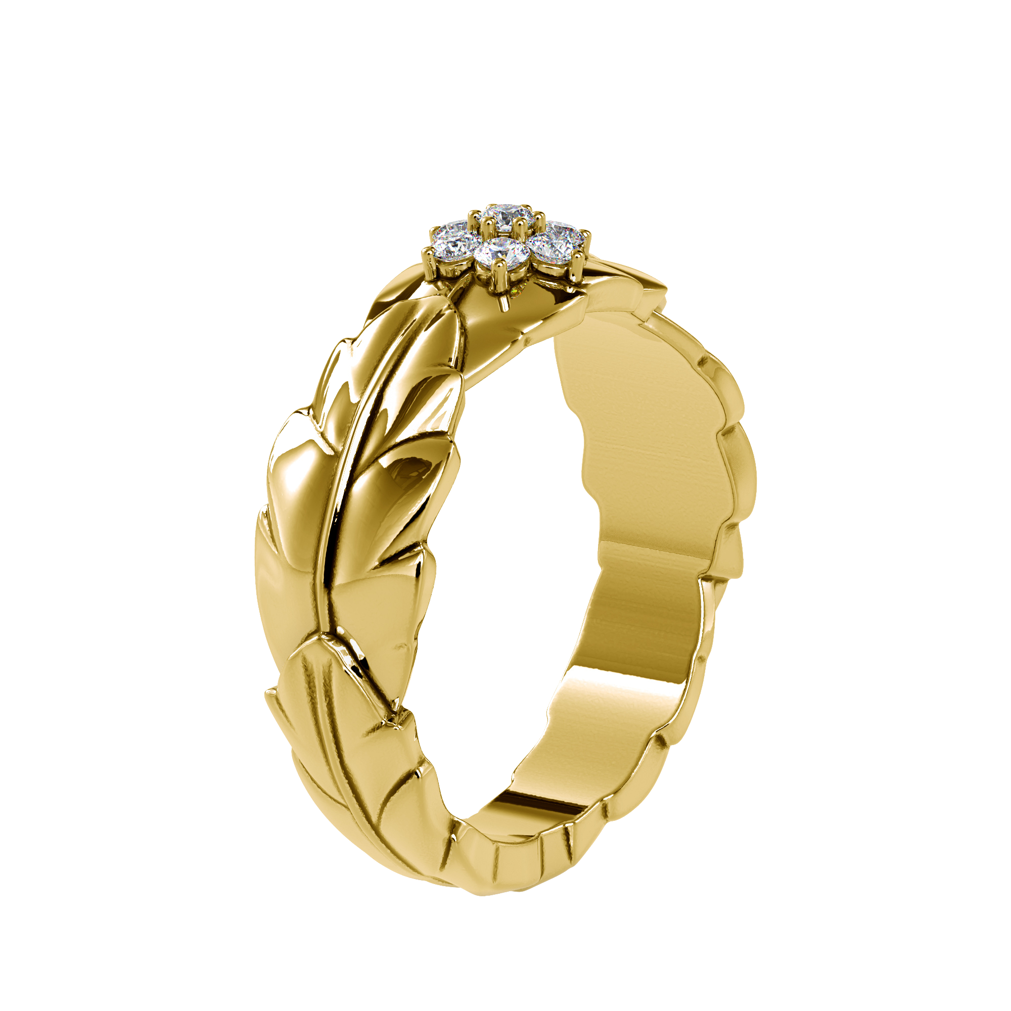 Купить обручальное кольцо с цветочной тиарой для женщин