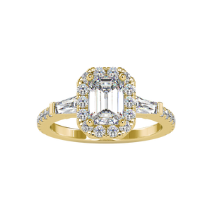 Buy Emerald Halo Diamond Ring For Women