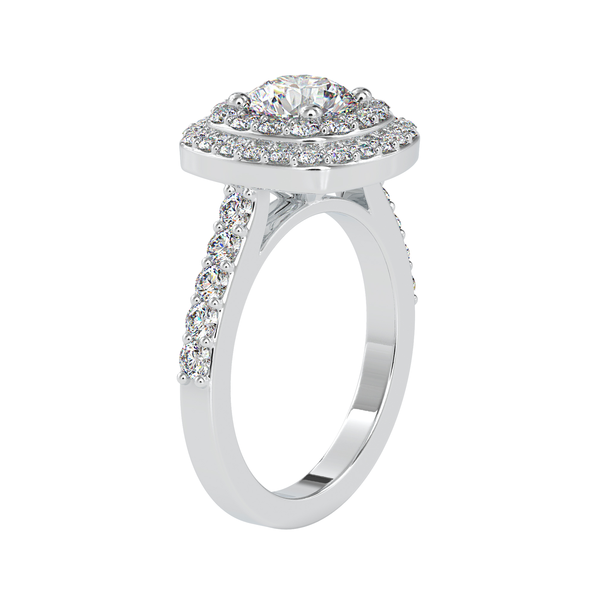 خاتم هالة مزدوجة برّاق في دبي | تصاميم فاخرة من إيفا جيمس