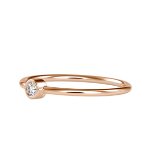 Glossy Bezel Solitaire Diamond Ring | Eva-Gems