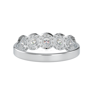 Buy Five Stones Halo Diamond Ring For Women