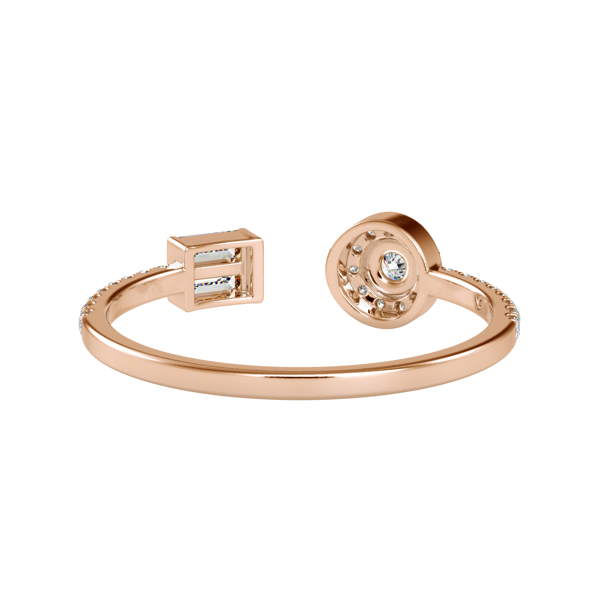 Классическое модное кольцо с бриллиантом огранки «багет» | Eva-Gems