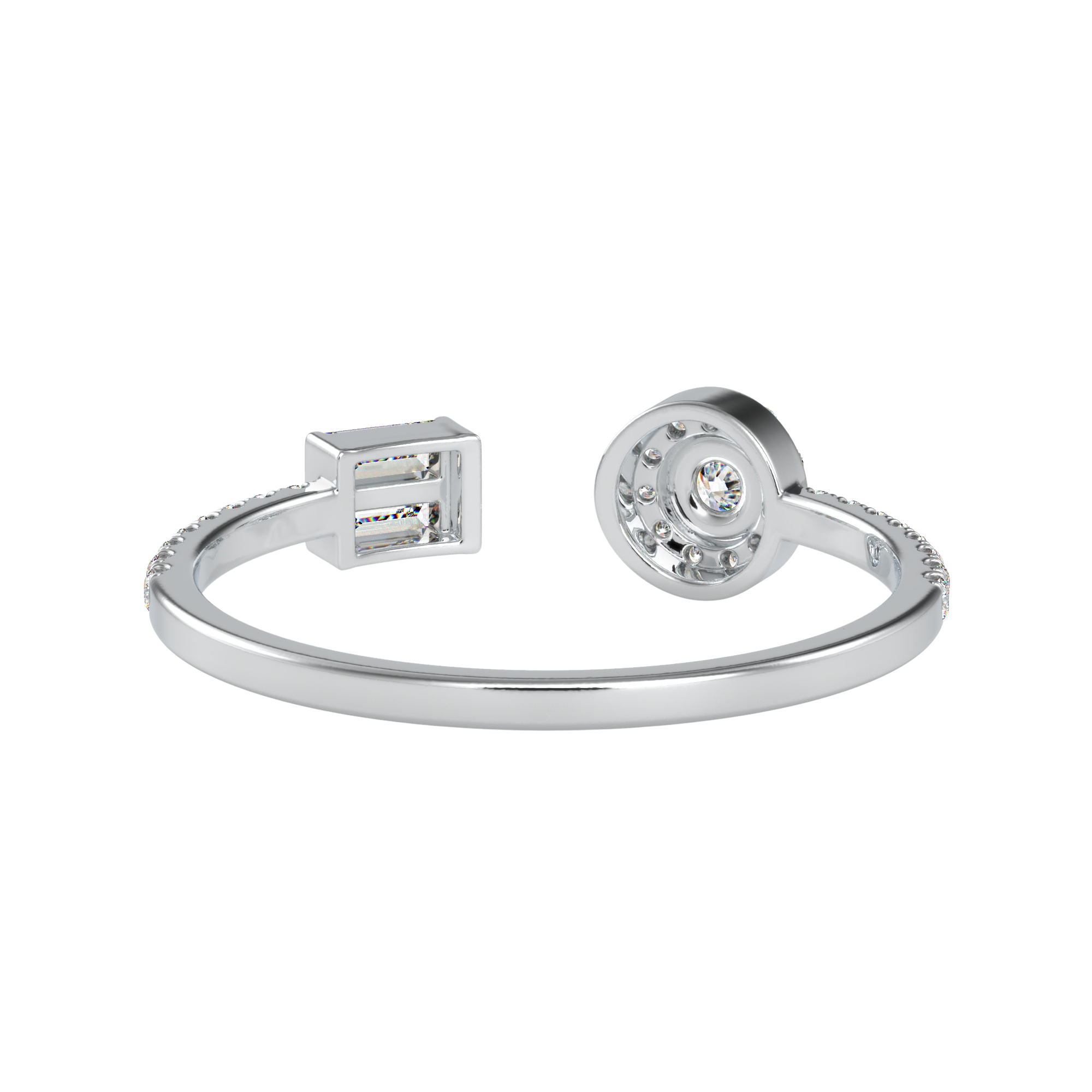 Классическое модное кольцо с бриллиантом огранки «багет» | Eva-Gems