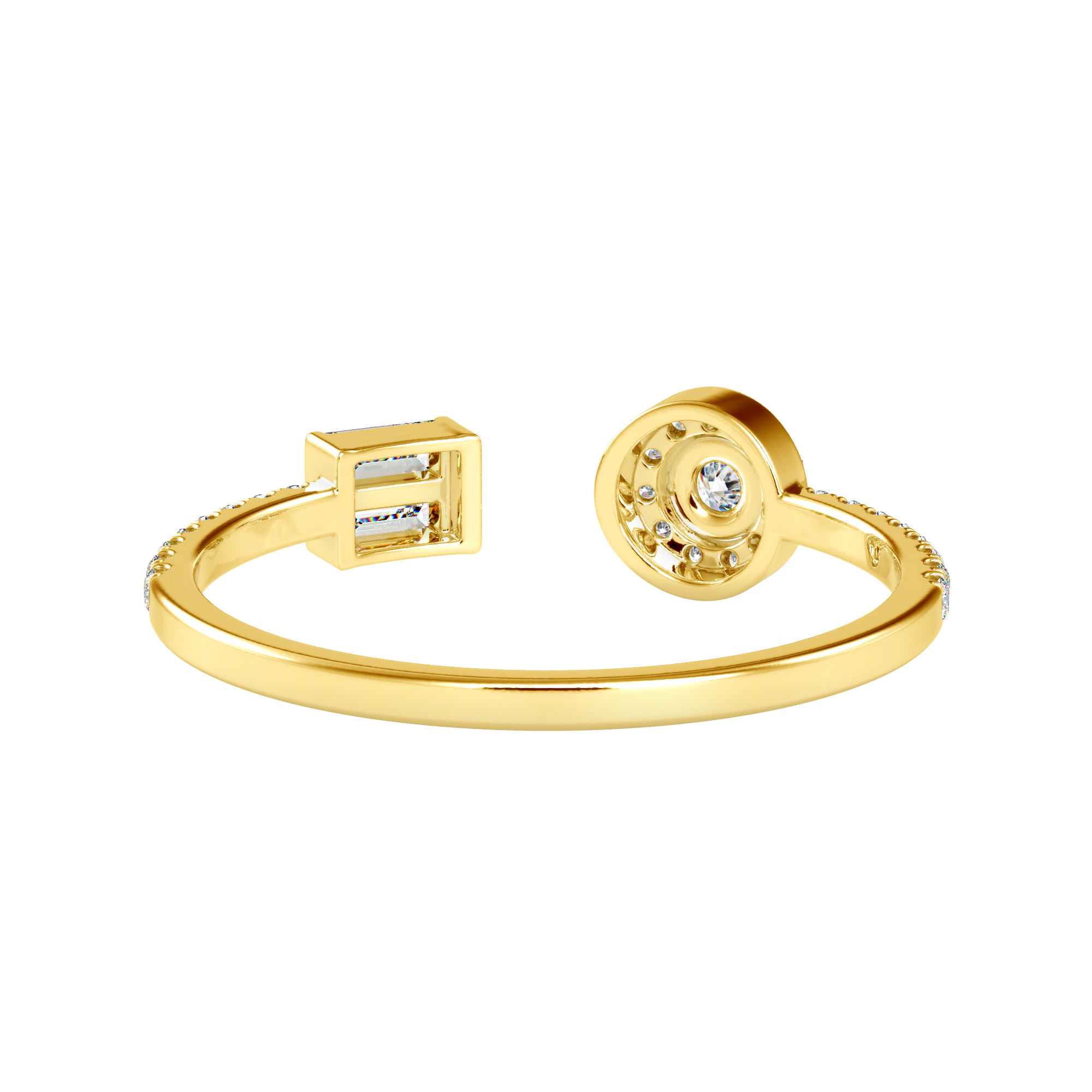 Классическое модное кольцо с бриллиантом огранки «багет» | Eva-Gems