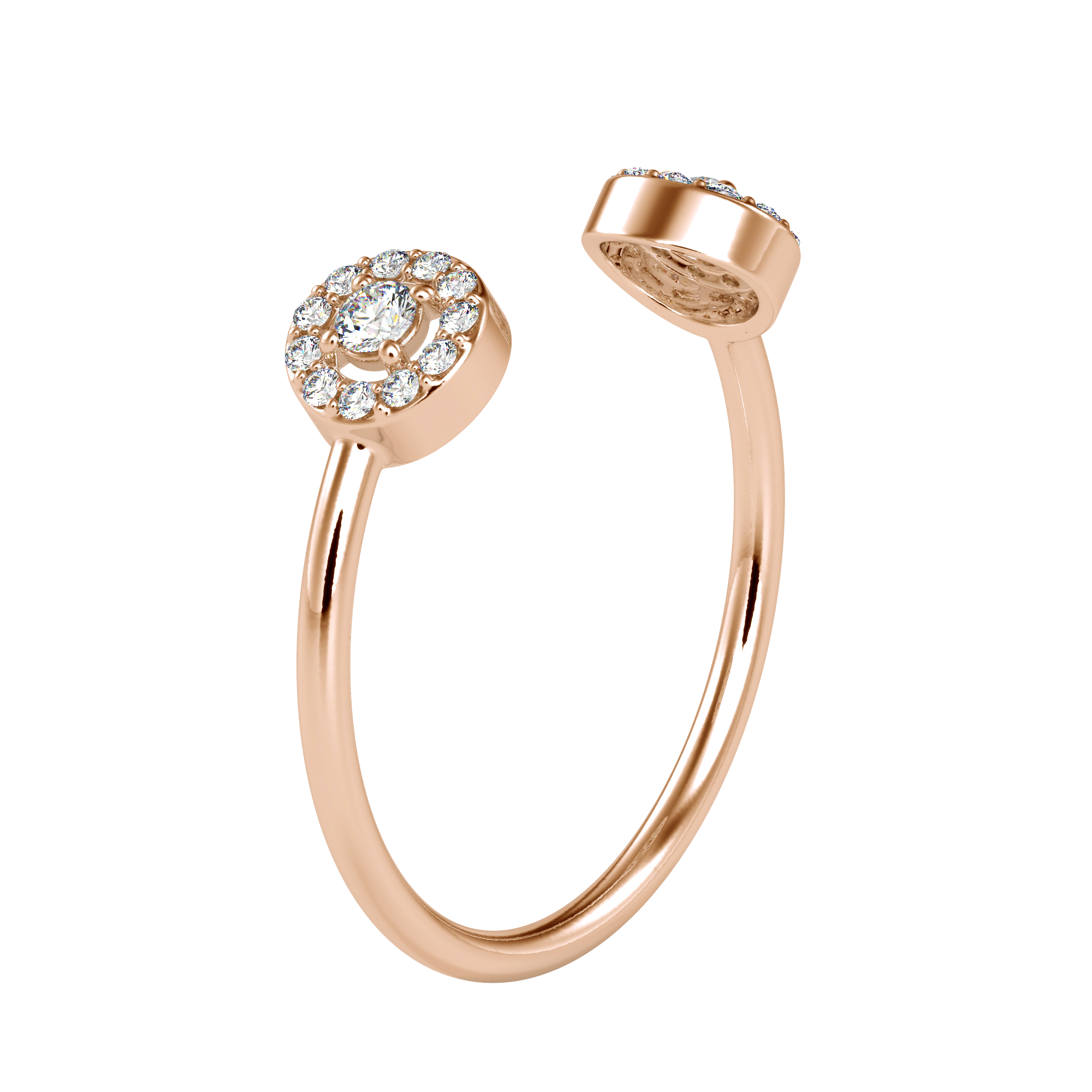 اشتري خاتم الماس الكلاسيكي المزدوج | Eva-Gems