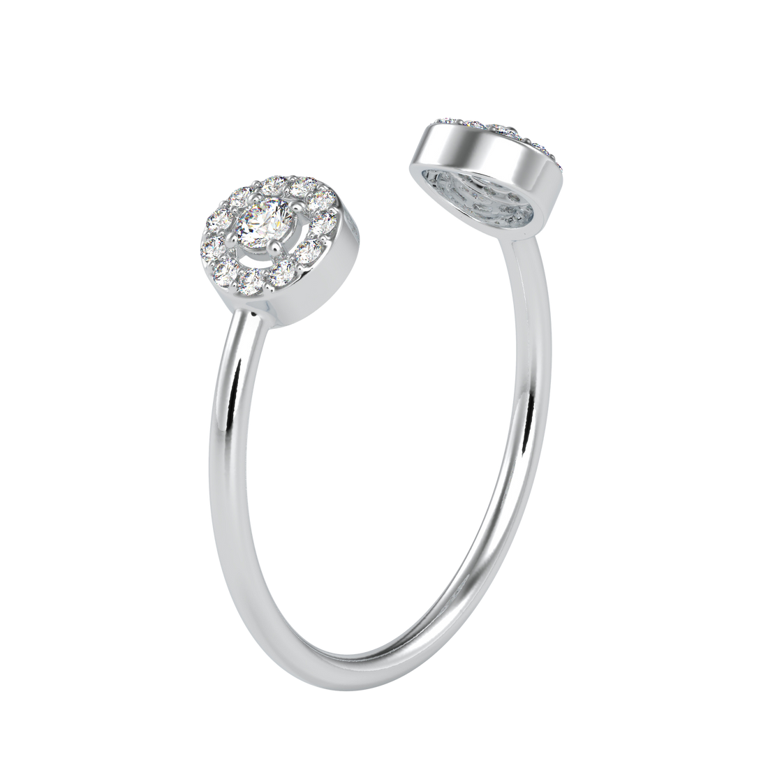 Buy Classic Dual Cluster Diamond Ring | Eva-Gems