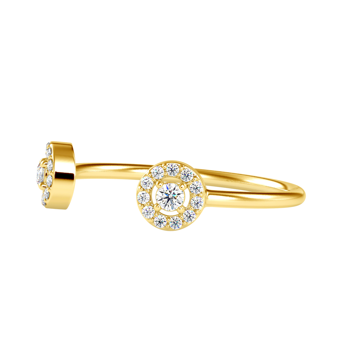 Buy Classic Dual Cluster Diamond Ring | Eva-Gems