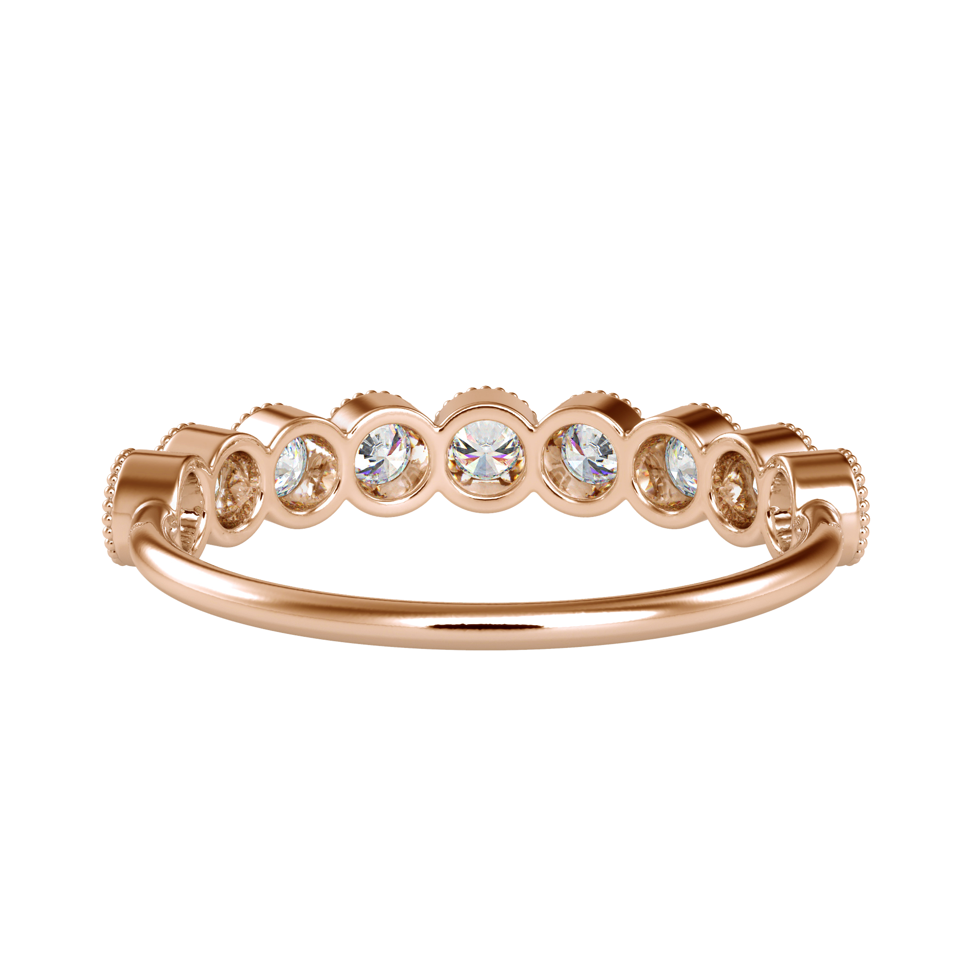 خاتم ألماس كلاسيكي على شكل بيزل | Eva-Gems