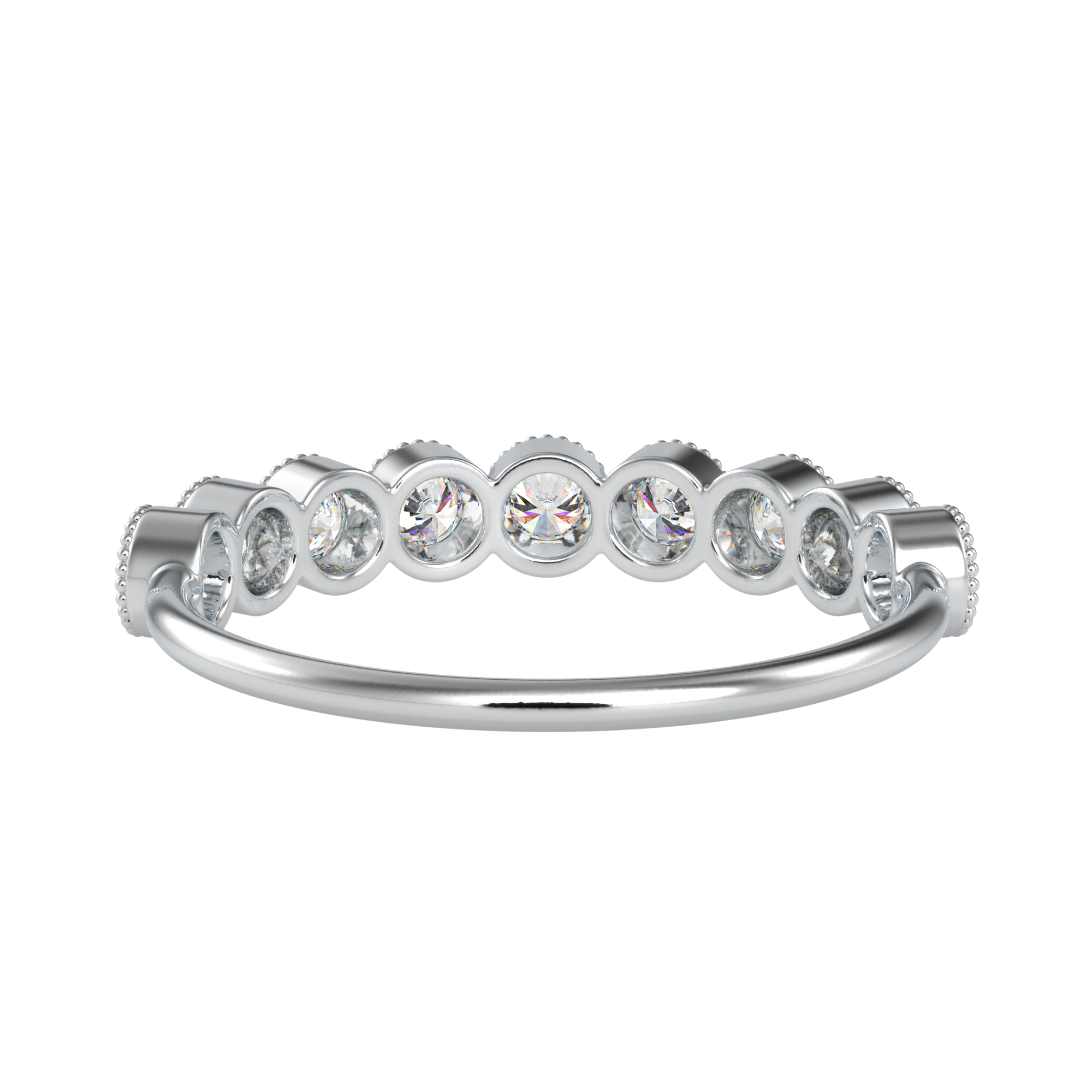 خاتم ألماس كلاسيكي على شكل بيزل | Eva-Gems