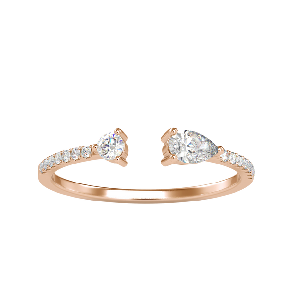 Buy Classic Dual Pear & Round Diamond Ring | Eva-Gems