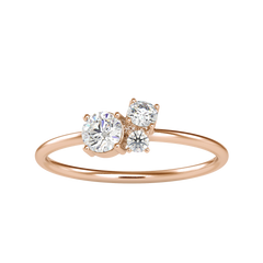 Trio Semi Cluster Solitaire Diamond Ring