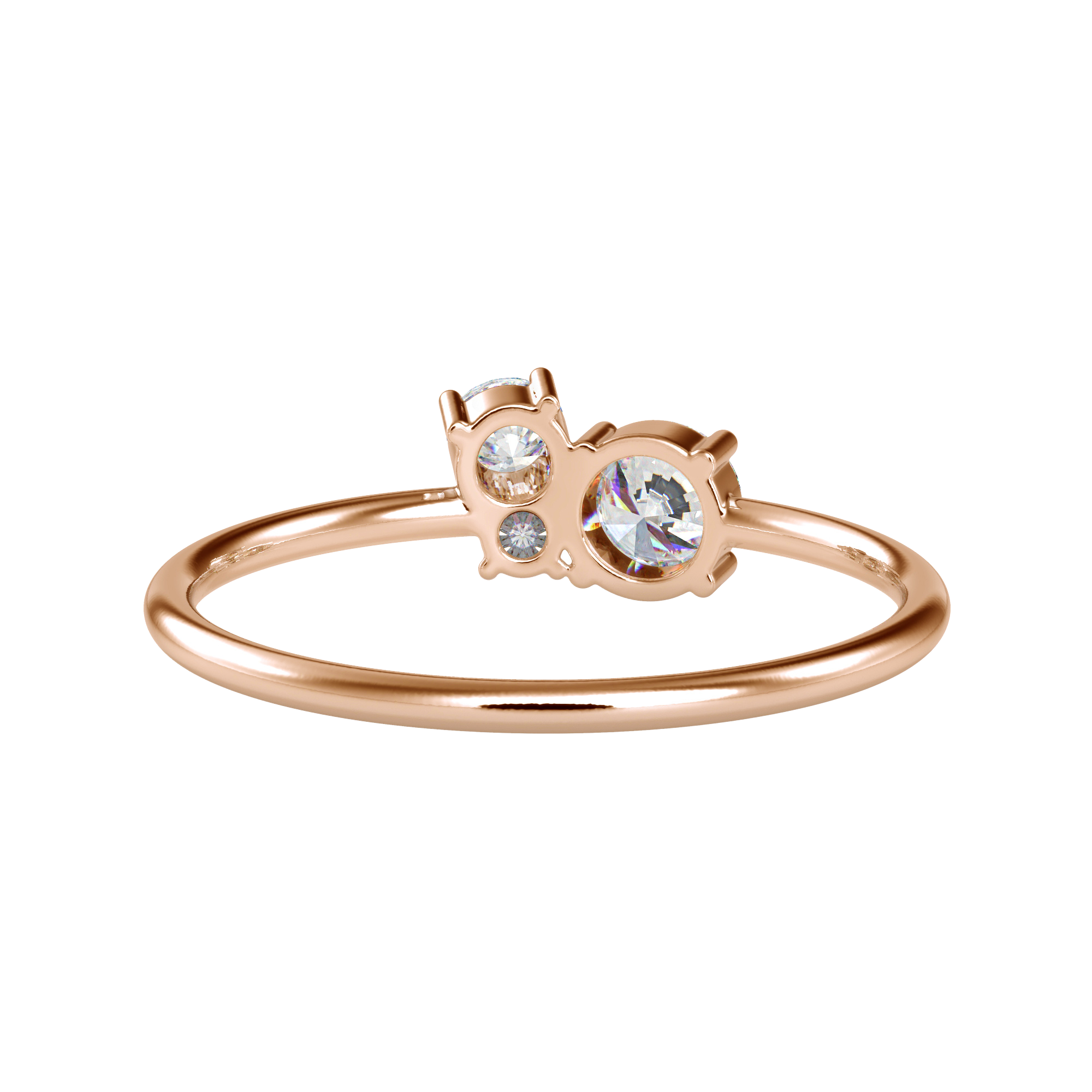 Trio Semi Cluster Solitaire Diamond Ring