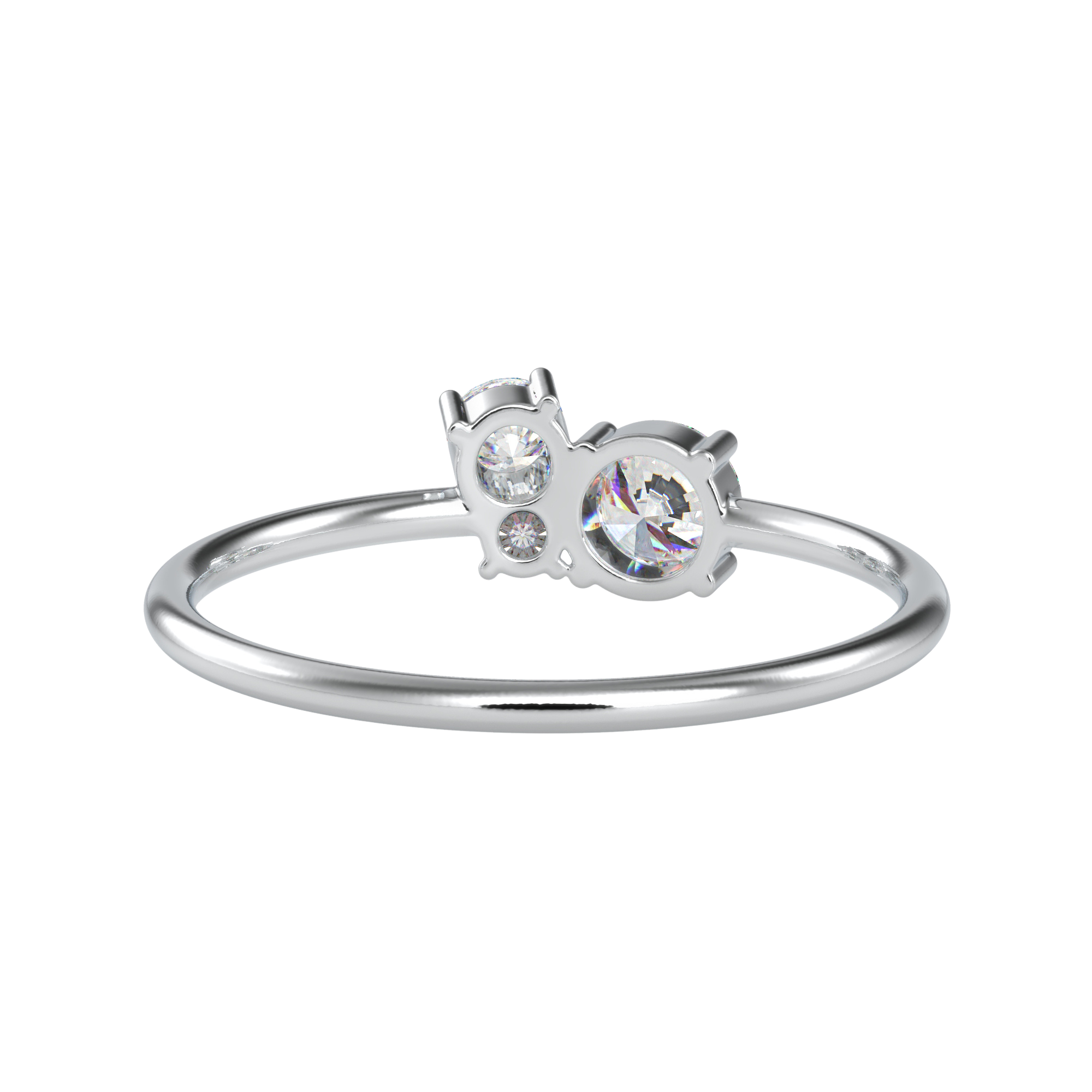 Trio Semi Cluster Solitaire Diamond Ring