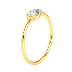 Trio Semi Cluster Solitaire Diamond Ring