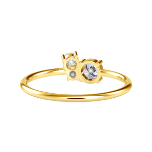 Trio Semi Cluster Solitaire Diamond Ring
