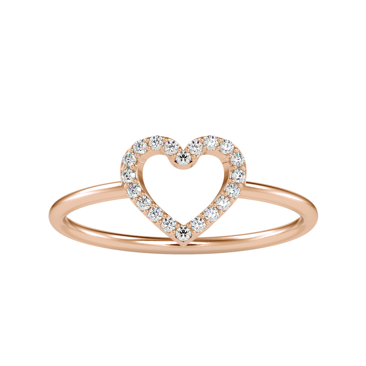 Buy Halo Open Heart Shape Diamond Ring For Women