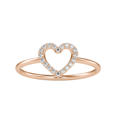 Buy Halo Open Heart Shape Diamond Ring For Women