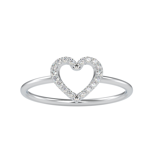 Buy Halo Open Heart Shape Diamond Ring For Women