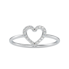 Buy Halo Open Heart Shape Diamond Ring For Women