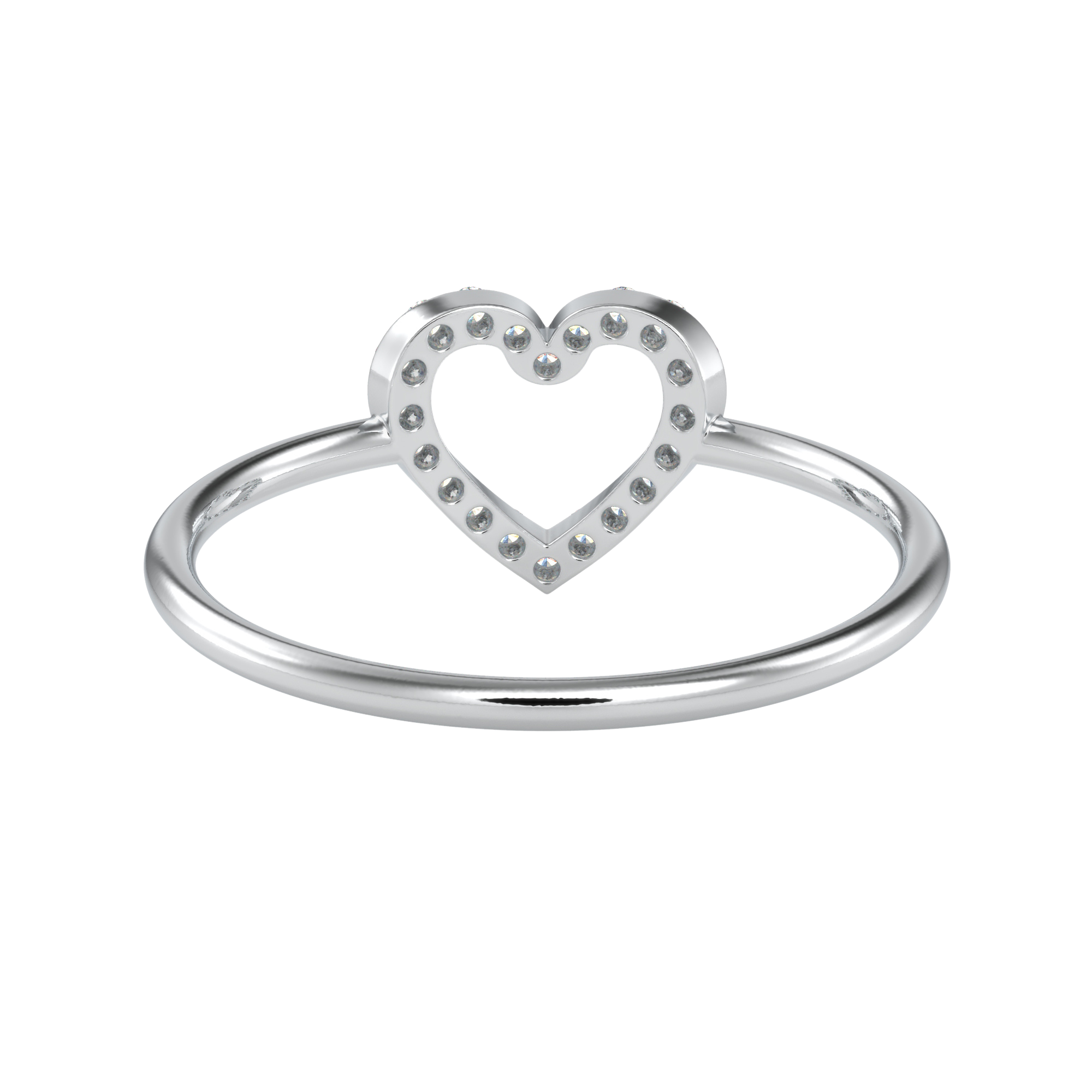 Buy Halo Open Heart Shape Diamond Ring For Women