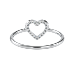 Buy Halo Open Heart Shape Diamond Ring For Women