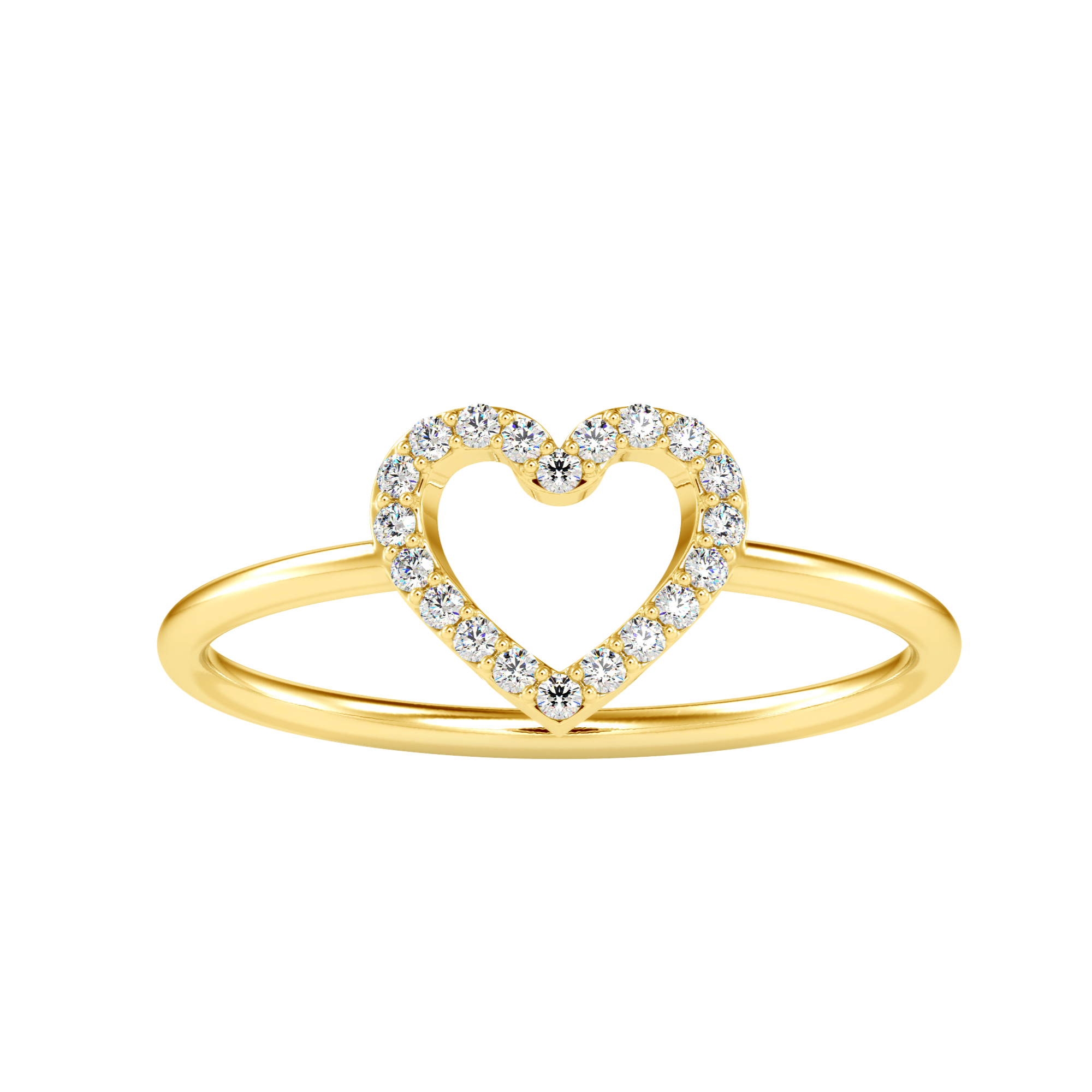 Buy Halo Open Heart Shape Diamond Ring For Women