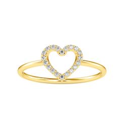 Buy Halo Open Heart Shape Diamond Ring For Women