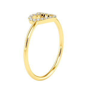 Buy Halo Open Heart Shape Diamond Ring For Women