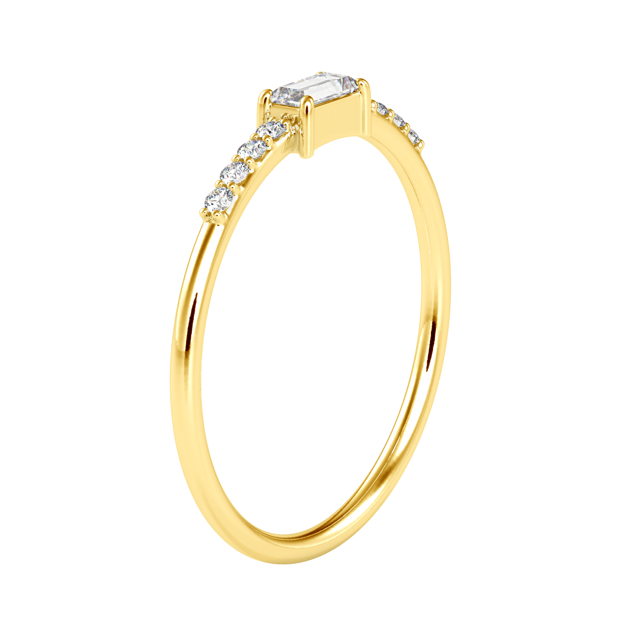 EVA GEMS emerald ring with diamond accents for a classy look