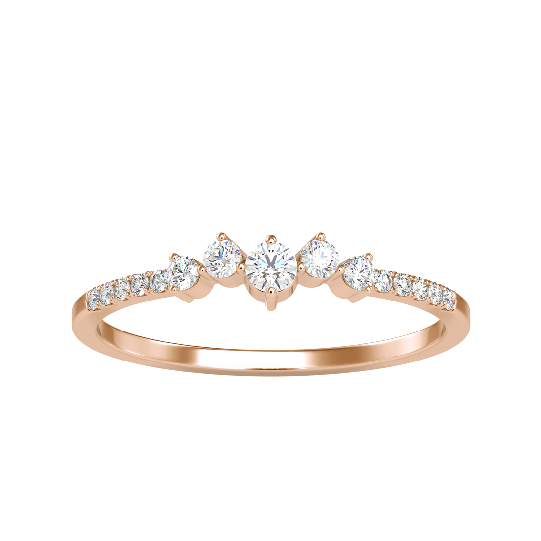 Trio Setting Cluster Eternity Diamond Ring