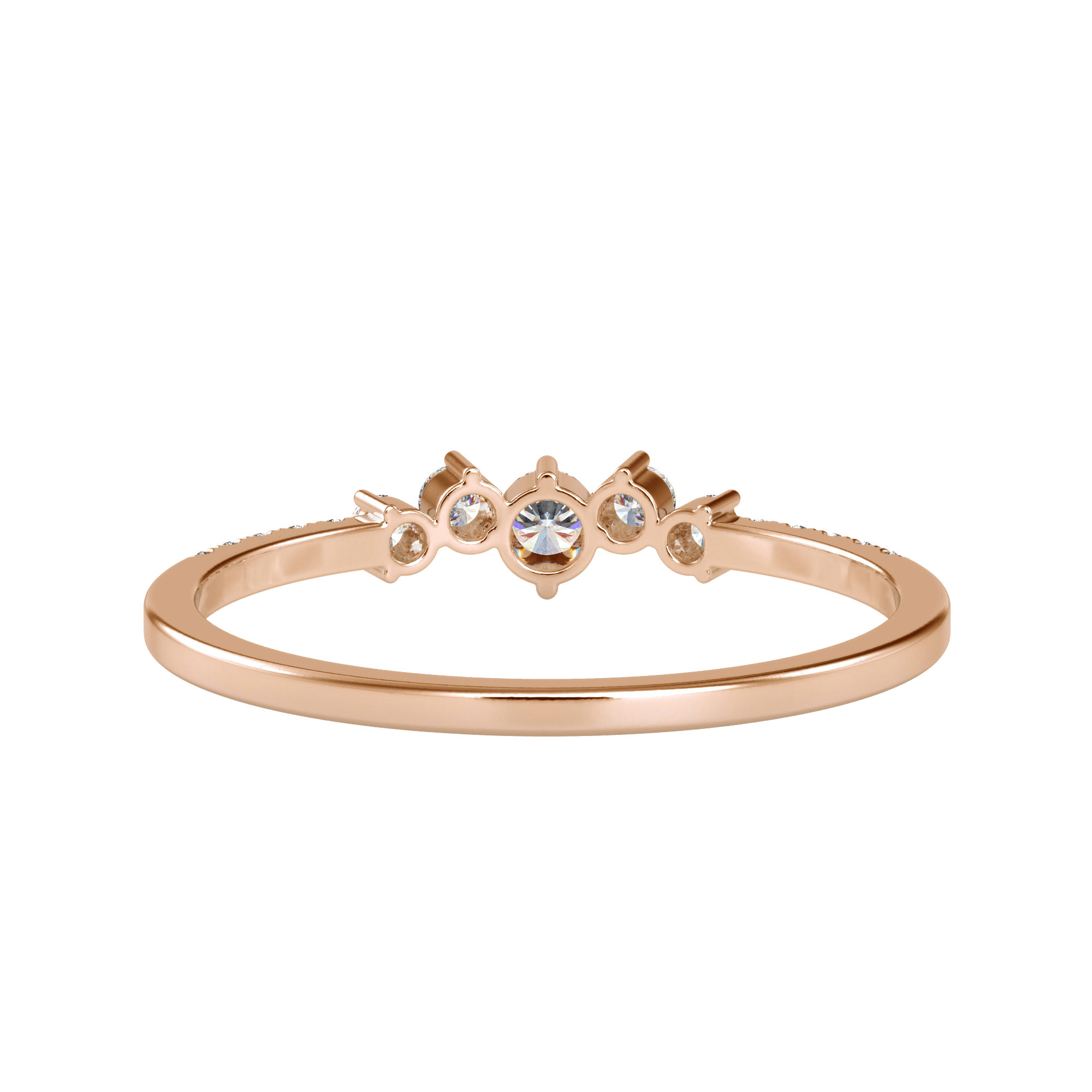 Trio Setting Cluster Eternity Diamond Ring