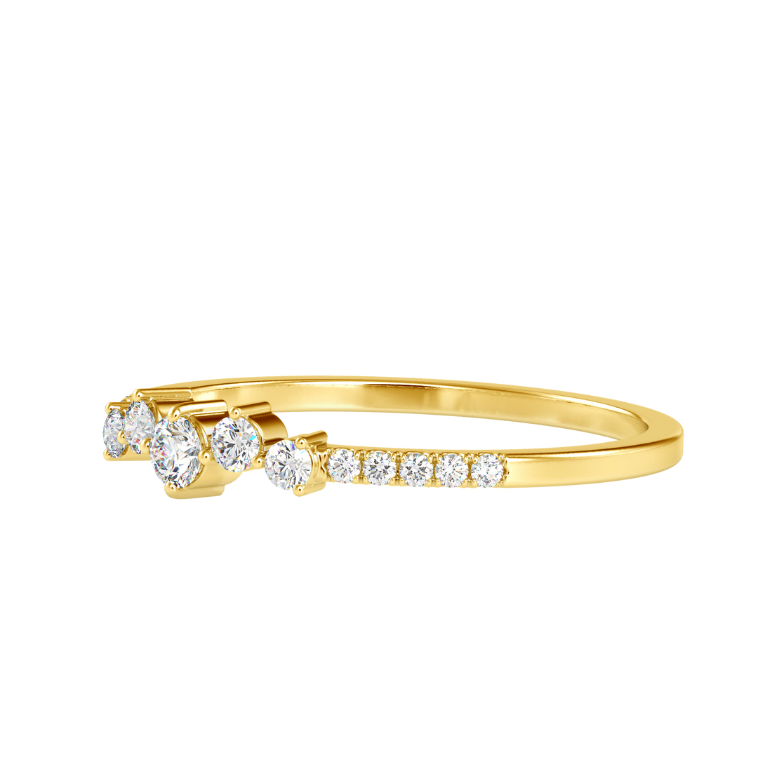 Trio Setting Cluster Eternity Diamond Ring