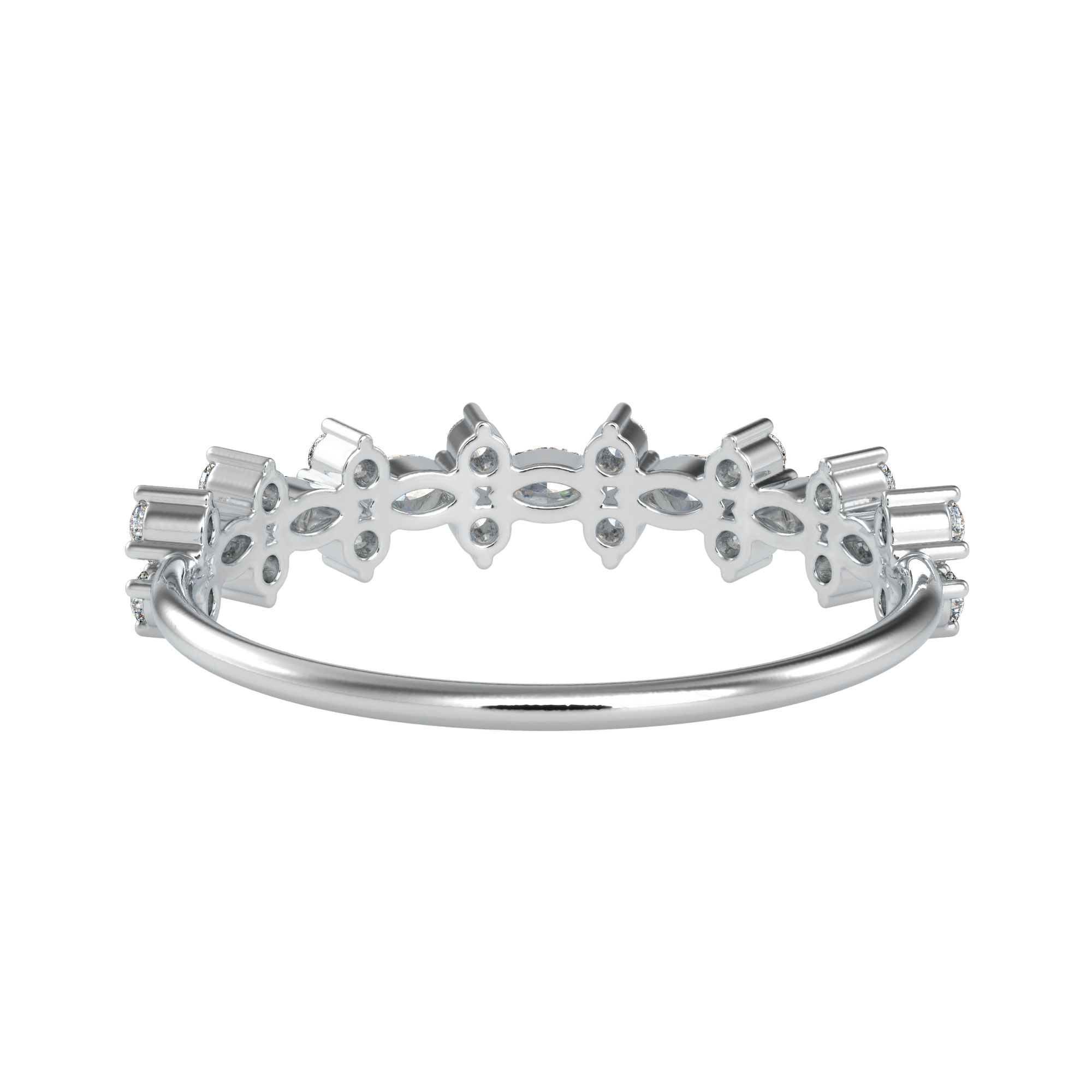 Pear & Round Shaped Diamond Eternity Band For Women