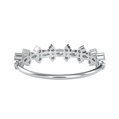 Pear & Round Shaped Diamond Eternity Band For Women