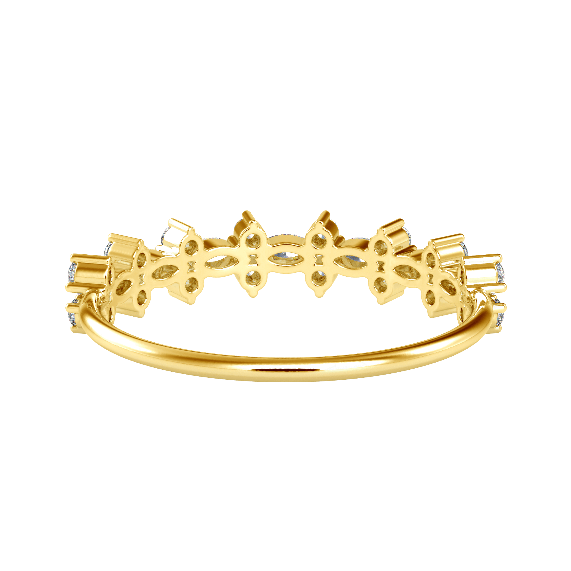 Pear & Round Shaped Diamond Eternity Band For Women