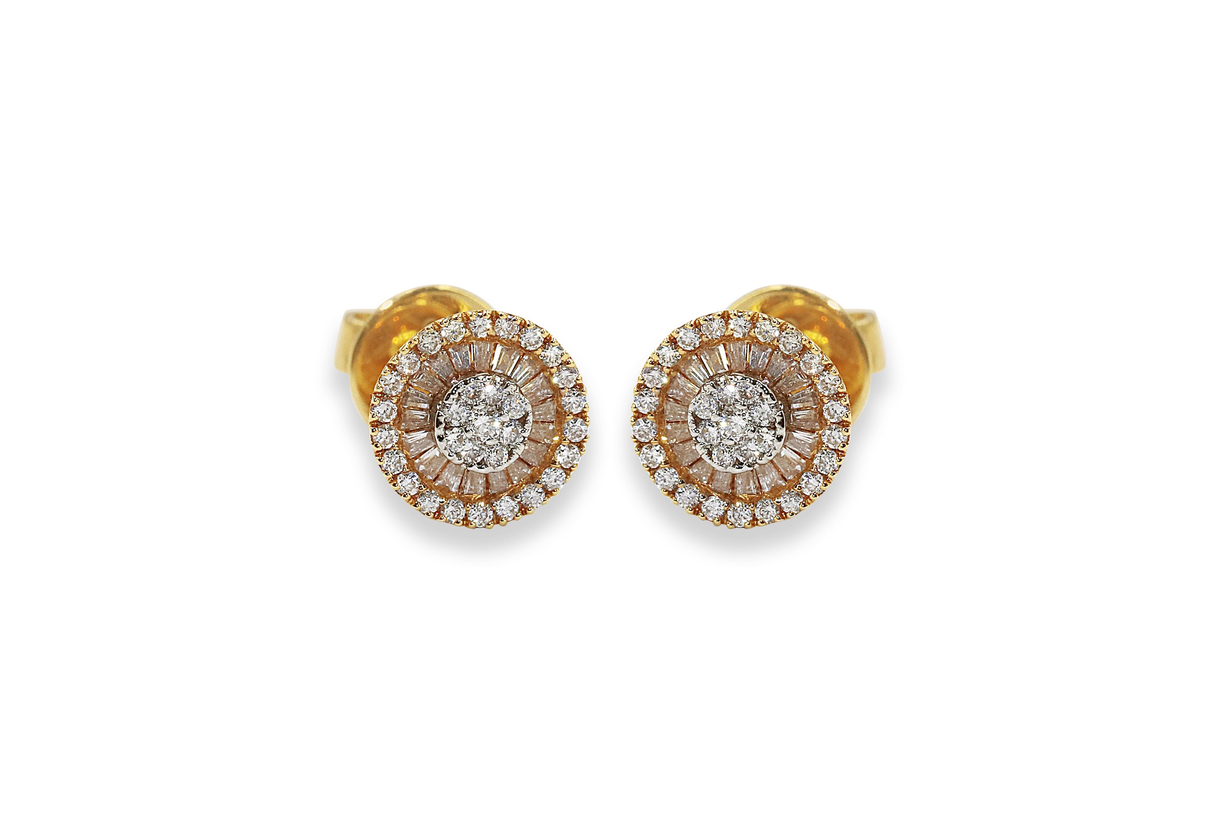 Серьги из розового золота с бриллиантами